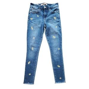 JOE’S JEANS Sz 24/00 THE ICON mid rise skinny crop SUNFLOWER jeans